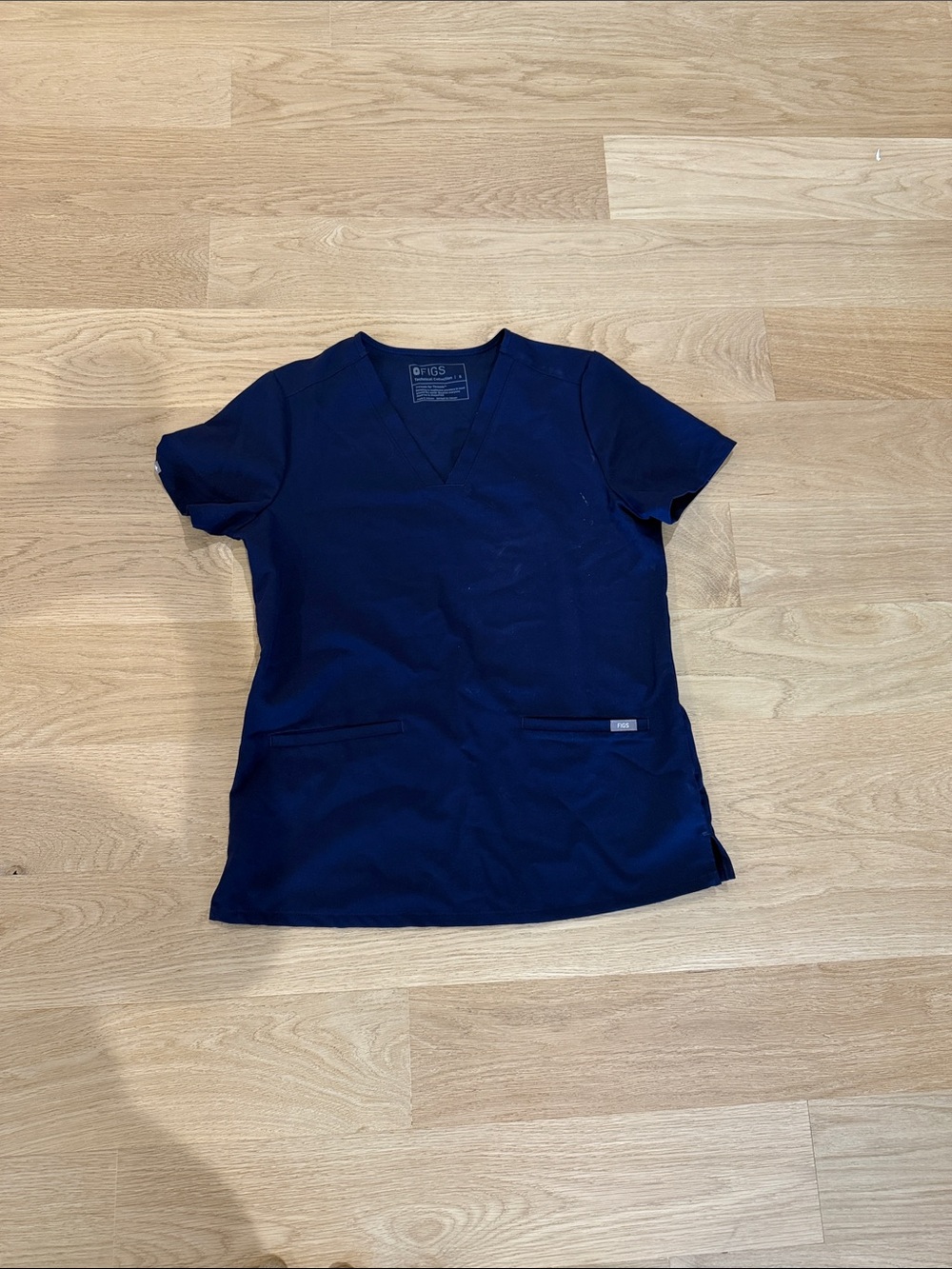 Figs Navy V-Neck Short Sleeve Medical Top